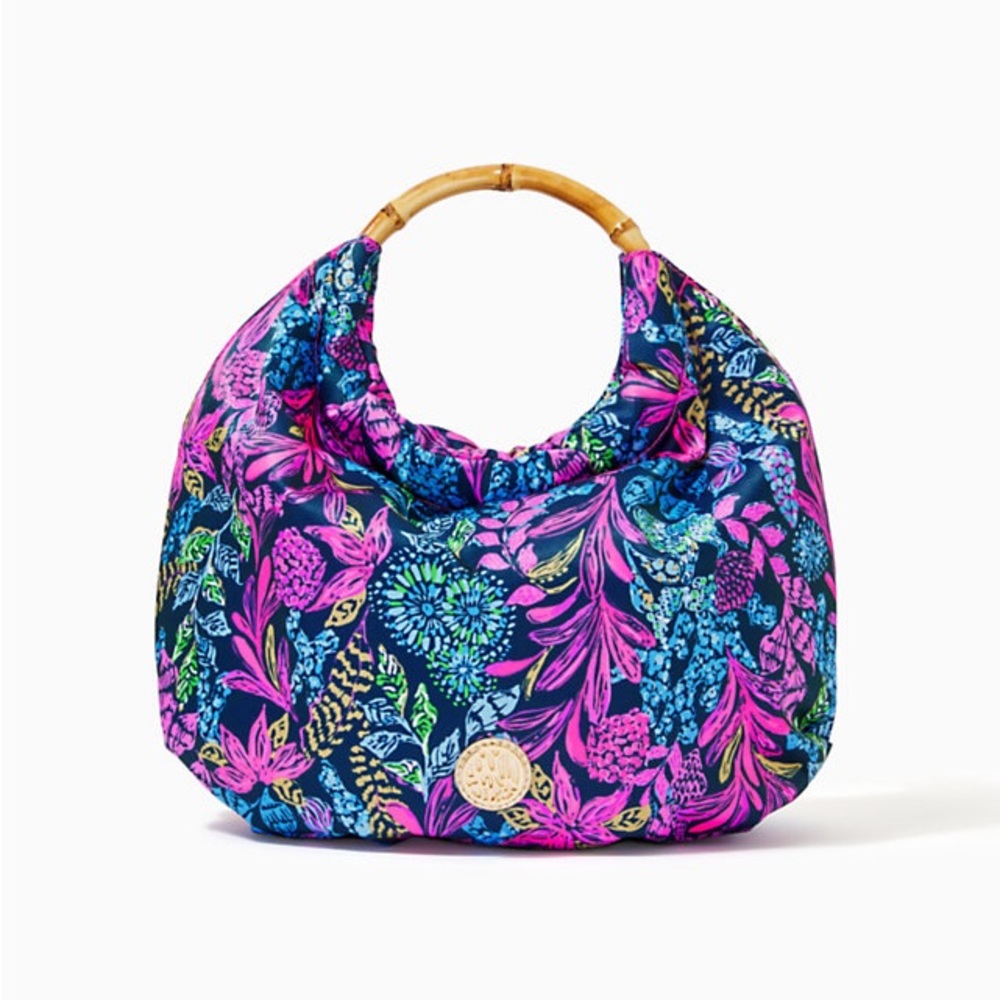 Lilly Pulitzer Calypso Coast.  Bamboo-Handle Tote - Never used.